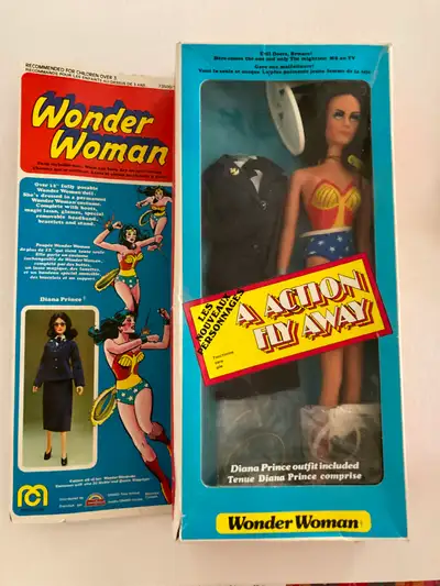 1970s Wonder Woman Doll Fly Away Action Diana Prince 12", View more