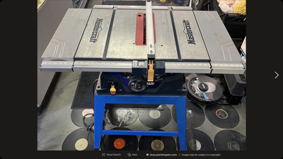 Mastercraft 10" Table Saw with Table and Roller Stand, View more