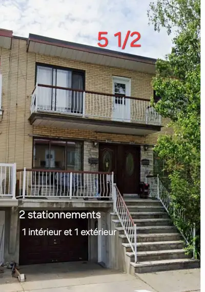Grand 5 1/2 avec 2 stationnements. À distance de marche d'un gym, épiceries divers, magasins, arrêt...