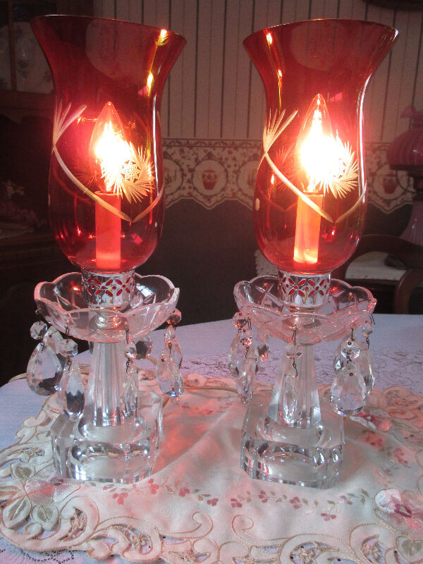 Antique Cranberry Lamps in Other in Fredericton