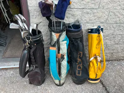 MORE GOLF- 4 USED BAGS STILL GOOD / CLUBS ASSORTED / MISSISSAUGA, View more