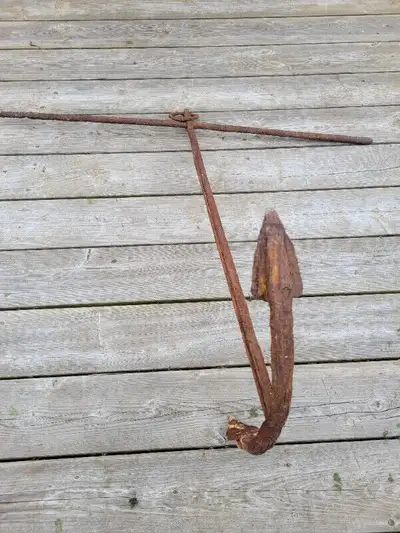 Old fisherman's (admiralty) anchor in excellent shape found in Todd’s Cove on the Washademoak Lake i...