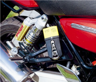 ABUS motorcycle disk lock TOP SECURE WITH mounting bracket with 3 keys and key code in case you need...