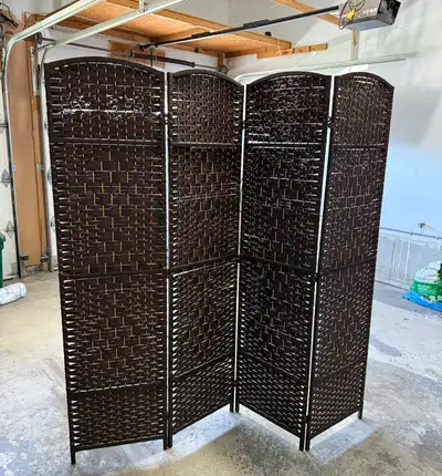 room divider 4 panels folding privacy wall, View more