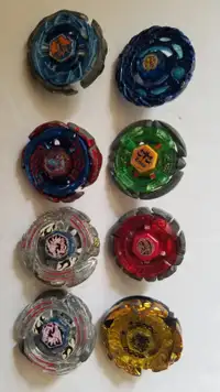 Metal beyblade lot white green red