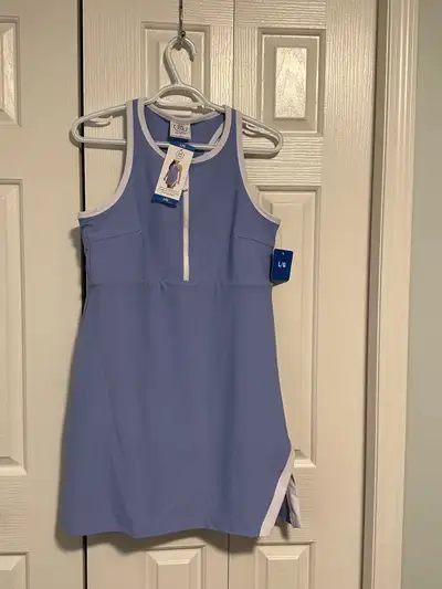 SAGE  Women's Active Dress with Inner Short, Blue, Large, View more