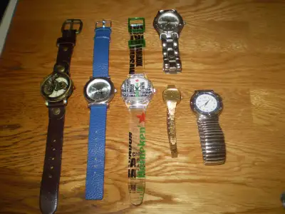 6 - WATCHES ALL IN GREAT CONDITION ( Lot Sale Only $100. )