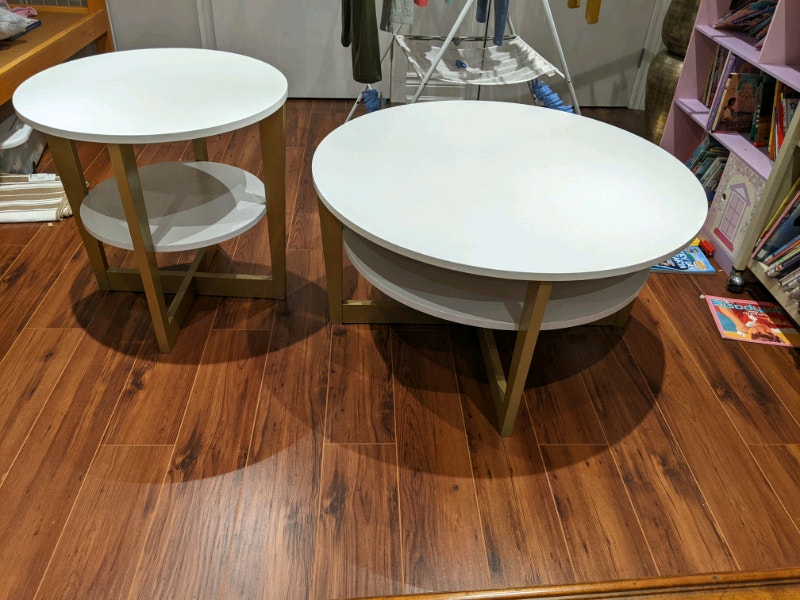 Ikea Vejmon wood coffee table and side table Coffee Tables