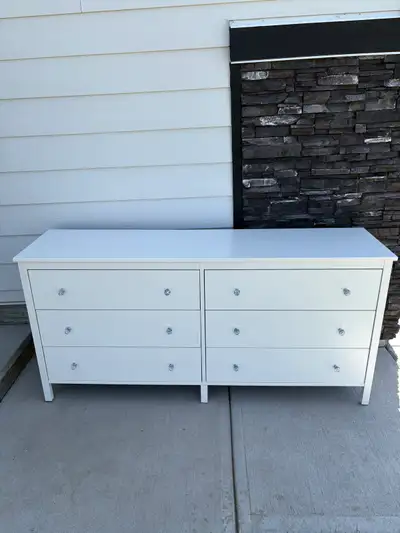 IKEA KOPPANG white dresser with crystal knobs , View more