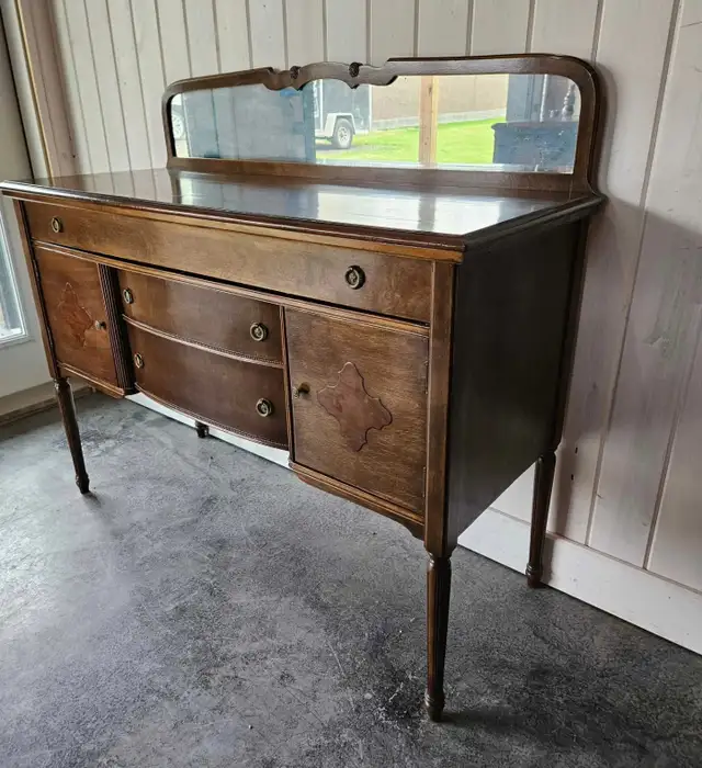 Antique Walnut Buffet - Delivery Available in Hutches & Display Cabinets in Winnipeg - Image 3