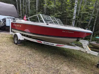 1987 Starcraft medalist 1601 for sale. 16 ft bowrider complete with shorelandr trailer. All in very...