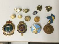 Lot of 13 or 14 Badges, Buttons, Pins - as photographed