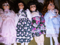 SIX  PORCELAIN  DOLLS