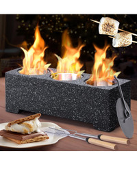 TAUSOM Tabletop Fire Pit Outdoor Tabletop Fireplace Portable Bio