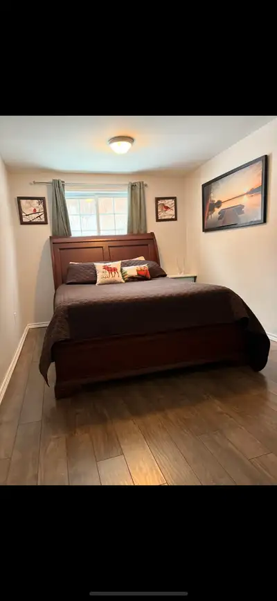 Two Queen beds with or without mattresses. $200 each Moving….
