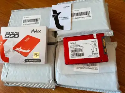 Brand New = 10 + Sealed = 512gb SSD Drives. Netac SSD's = 10 Pcs, View more