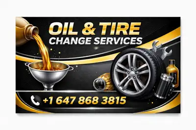 oil and tire change, View more