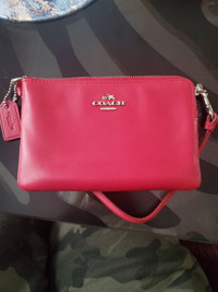 COACH Red Leather Wristlet
