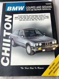 1970 -1988 CHILTON BMW COUPE & SEDAN REPAIR MANUAL #M0071