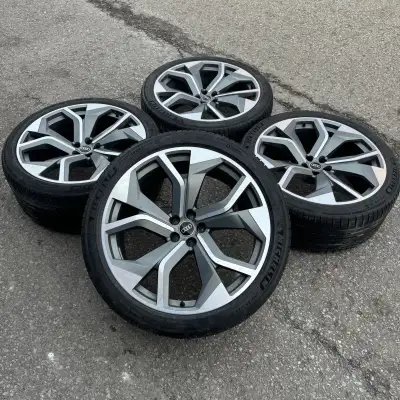 23" Audi RSQ8 Original (2022) Audi Sport Rims and Michelin Pilot Sport 4 SUV Summer Tires. Can be us...