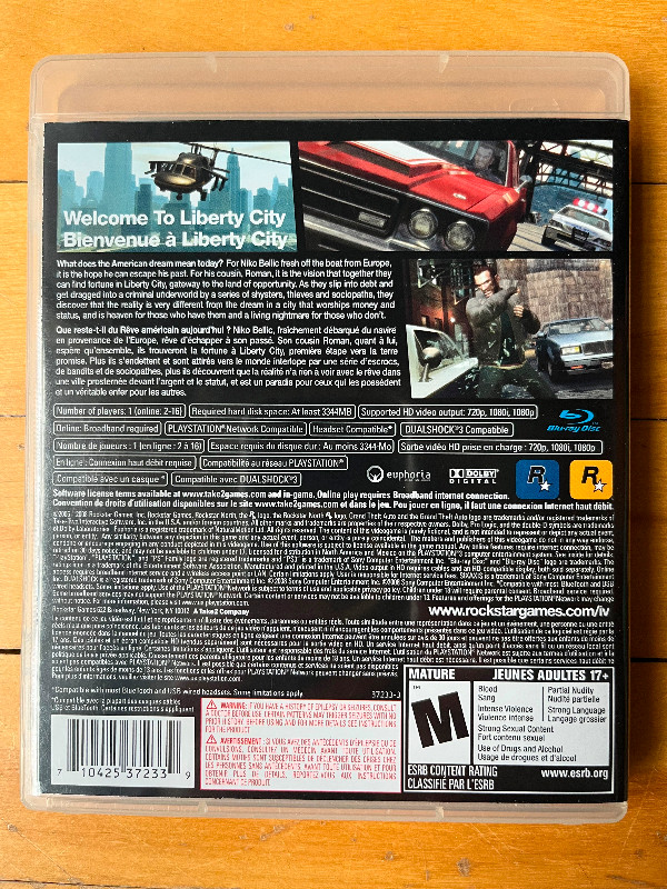Grand Theft Auto IV - PlayStation 3 dans Sony PlayStation 3  à Ville de Montréal - Image 3