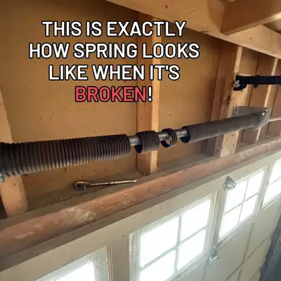 Garage door spring cable fix, View more