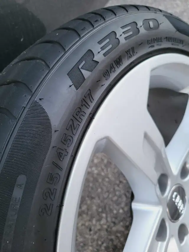 Audi VW A3/GTI/Golf Rims 225/45/17 Summer tires in Tires & Rims in City of Toronto - Image 4