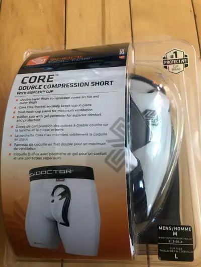 Shock Doctor Men’s flex cup core compression shorts, View more