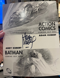 Adam Kubert Signed Action Comics Art Page Batman Superman