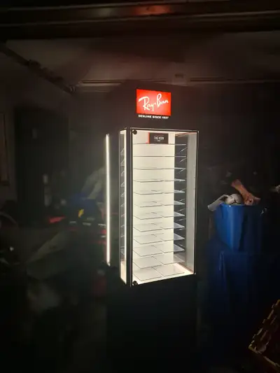 Selling an authentic commercial Ray-Ban optical retail floor display tower (Model: LUX-1169). This i...