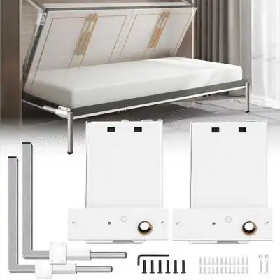VEVOR DIY Murphy Bed Hardware Kit Horizontal Mounting Wall Bed Springs Mechanism Heavy Duty Bed Supp...