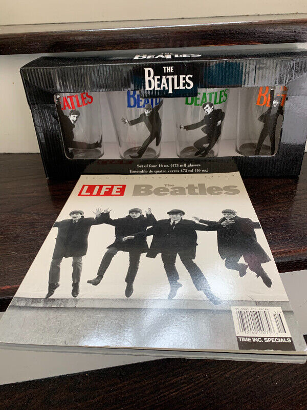 The Beetles set of 4 16oz glasses New in box with Beetles Mag in Kitchen & Dining Wares in Mississauga / Peel Region