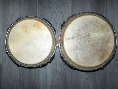 Vintage Bongo Drums For Display / Collecting / Use, View more
