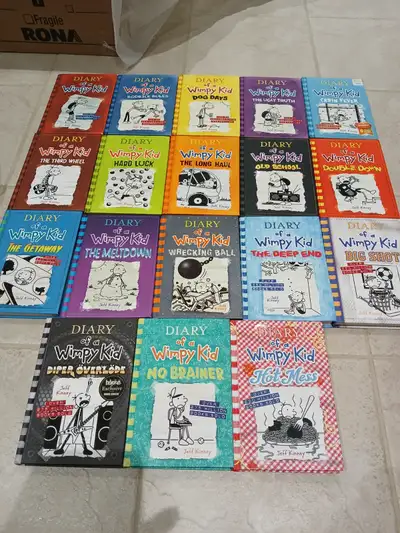 18 DIARY OF A WIMPY KID hardcovers by Jeff Kinney, View more