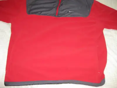 Men's red Nike fleece Excellent condition Has grey nylon patch on front and back Too big for me No s...