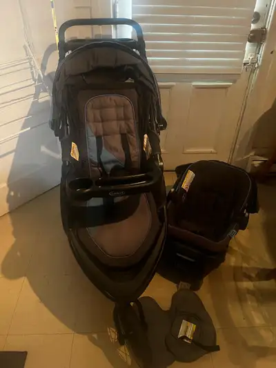 Poussette 3 roues avec banc de bébé, View more