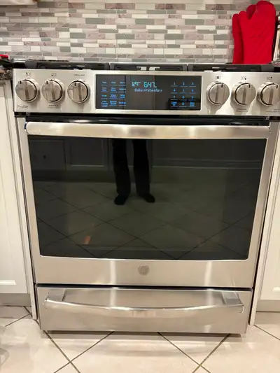 GE Profile™ 30" Smart Slide-In Front-Control Gas Range, View more