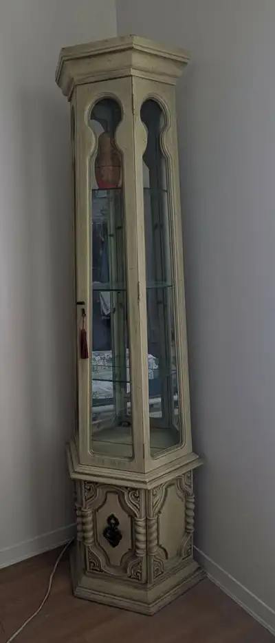petite bibliotheque ou curio ou vitrine antiquite, View more