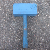 Giant MALLET Massive Hammer vintage blue hardwood