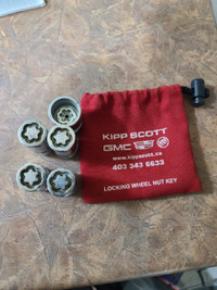 2018 gmc wheel locks with bag 20 bucks