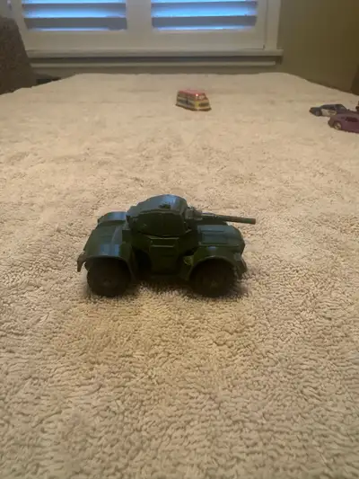 Vintage Dinky Toys No. 670 Armoured Car made by Meccano Ltd in England. Classic die-cast military ve...