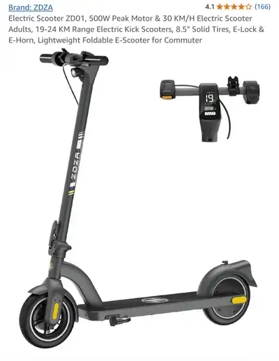 Electric Scooter , speed 30 KM/H 19-24 KM Range Foldable, Like-new For Adult commuters
