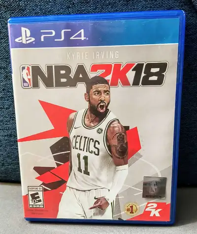 NBA 2K18 for PS4 featuring Kyrie Irving. Pick Up Only!! Smoke Free Home. $10 Cash. No E-transfer Pic...