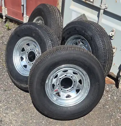 Give me a call. New trailer tires. 10" 12" 13" 14" 15" 16" . All sizes available. Won't be undersold...