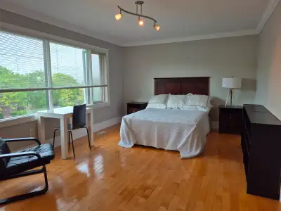 Large room with private bathroom.
