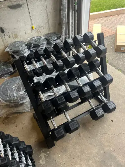Dumbbells 5-50lb With Rack (Brand New), View more