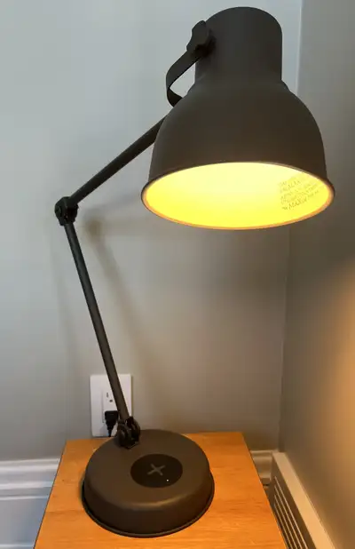 Ikea HEKTAR Work lamp with wireless charging, View more