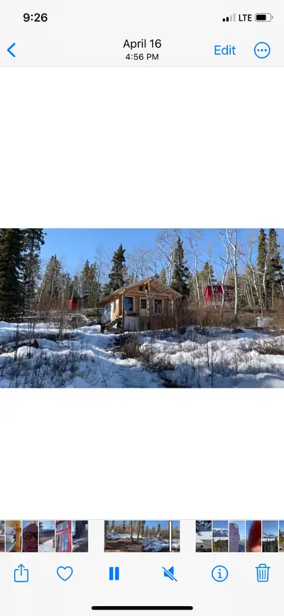 Two remote cabins on windy Arm for sale. One 16x20 with wood stove and one 16 x12 kitchen cabin with...