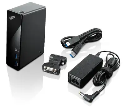 Lenovo ThinkPad USB 3.0 Dock with a charger, View more