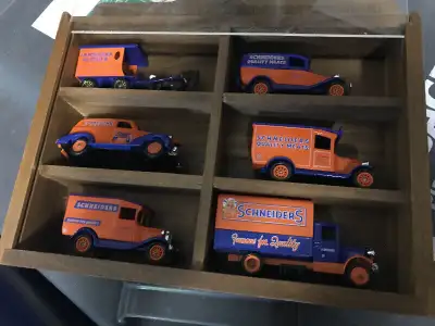 VINTAGE 1990 J.M. SCHNEIDERS MEATS TRUCKS COLLECTORS DISPLAY, View more